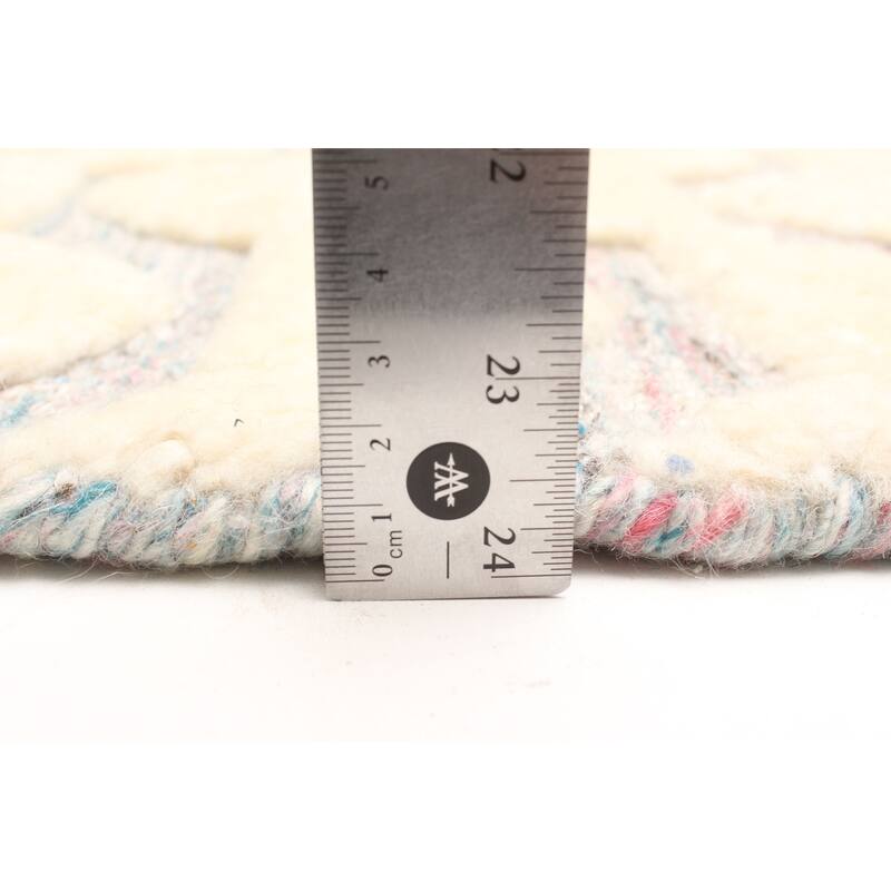 ECARPETGALLERY Hand-knotted Tangier Cream Wool Rug - 5'2 x 7'9