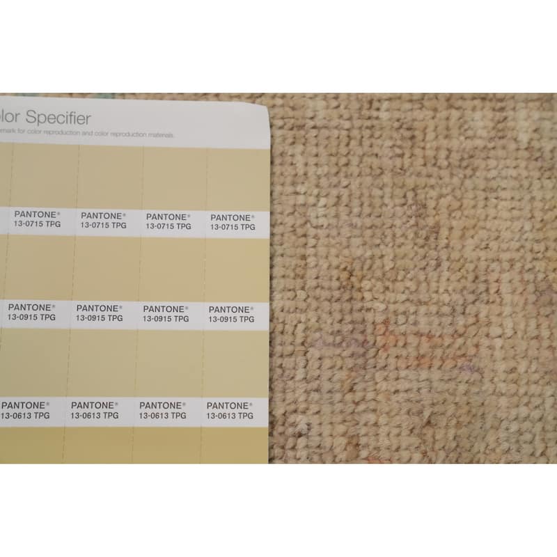 Hand Knotted Oriental 100% Wool Carpet Traditional Floral Beige & Ivories Ziegler Runner Rug - 10' 3'' X 3' 0''