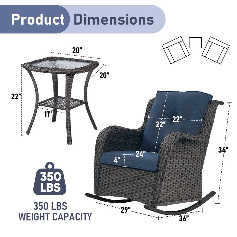 Outdoor Rocking Chair Rattan Rocker Chairs