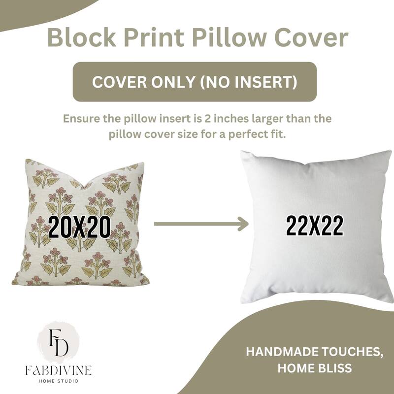 Fabdivine Wine 26x26 Inch Handmade Throw Farmhouse Pillowcase for Dining Sofa or Couch Cozy Linen Blend Fabric, Chahat