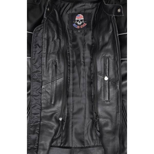 Shop Men S Classic Style Leather Motorcycle Jacket Ce Body Armor