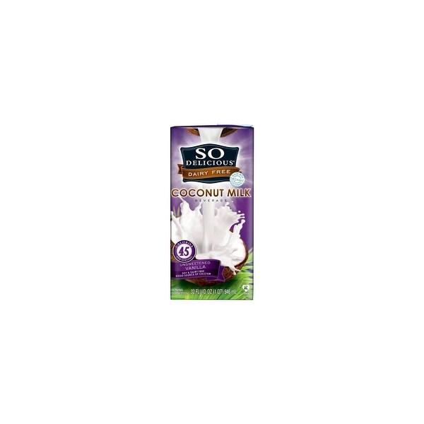 So Delicious Coconut Milk Beverage - Unsweetened Vanilla - Case of 12 - 32 Fl oz.