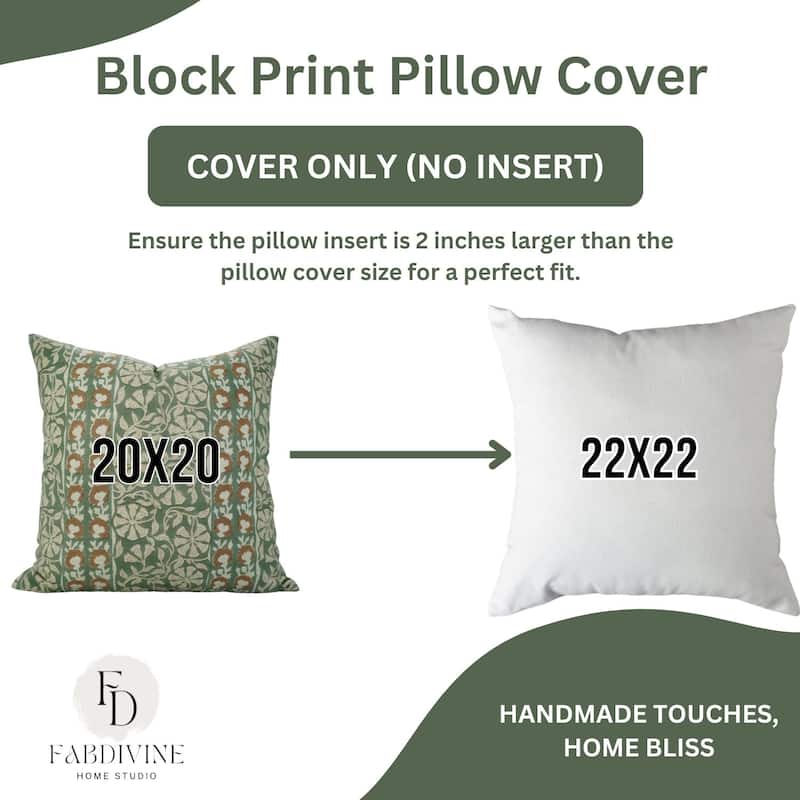 Bohemian Hand Block print Cushion Cover- RAJAT