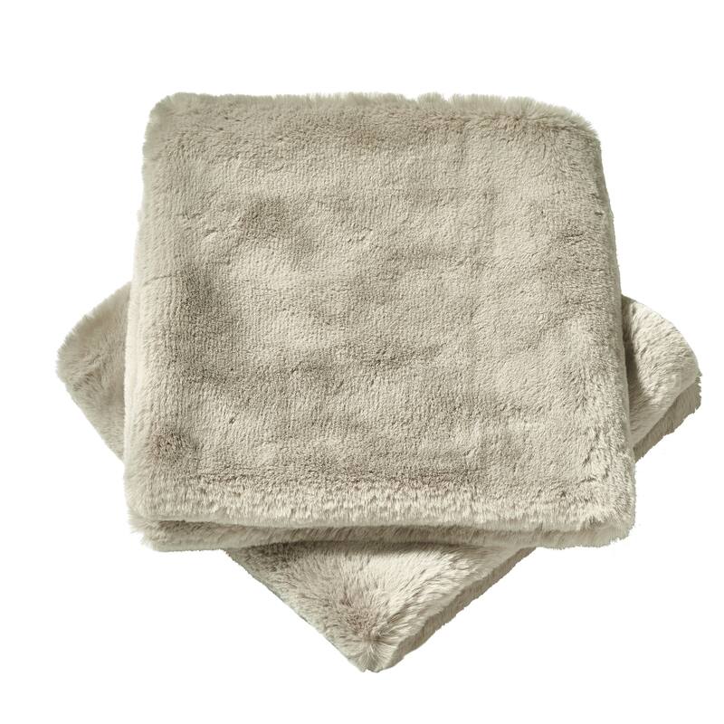 Serenta Heavy Fauxfur Pillow Shell 2 PC Set, NO INSERT