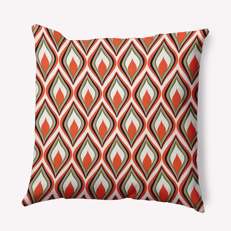 Feathers Indoor/Outdoor Throw Pillow - Harvest Orange - 16" x 16"