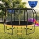preview thumbnail 1 of 13, Trampoline Kids and Adults Outdoor Round Trampoline with Enclosure