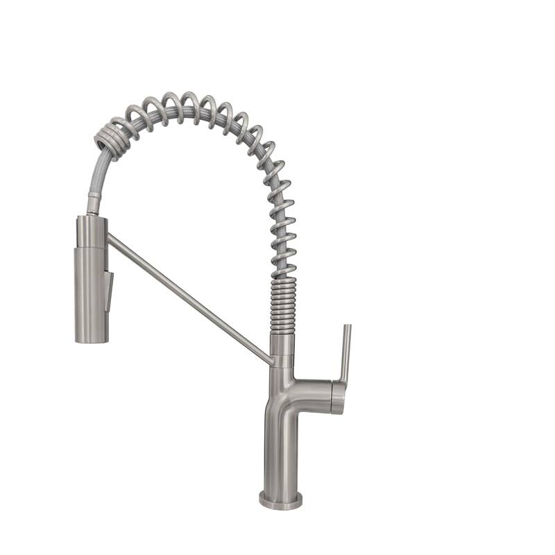 STYLISH Stainless Steel Single Handle Pull Down Sprayer Kitchen Faucet - Faucet Height: 16 3/4" | Spout Height: 7 1/2"