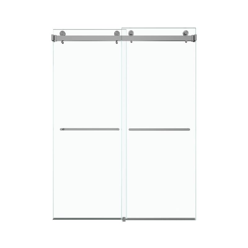 GDFStudio - Modern Minimalist Frameless Double Sliding Shower Door with 3/8" SGCC Tempered Glass & Stainless Steel Hardware