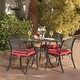 preview thumbnail 5 of 22, NUU GARDEN Cast Aluminum Outdoor Round Dining Set with Free Cushions