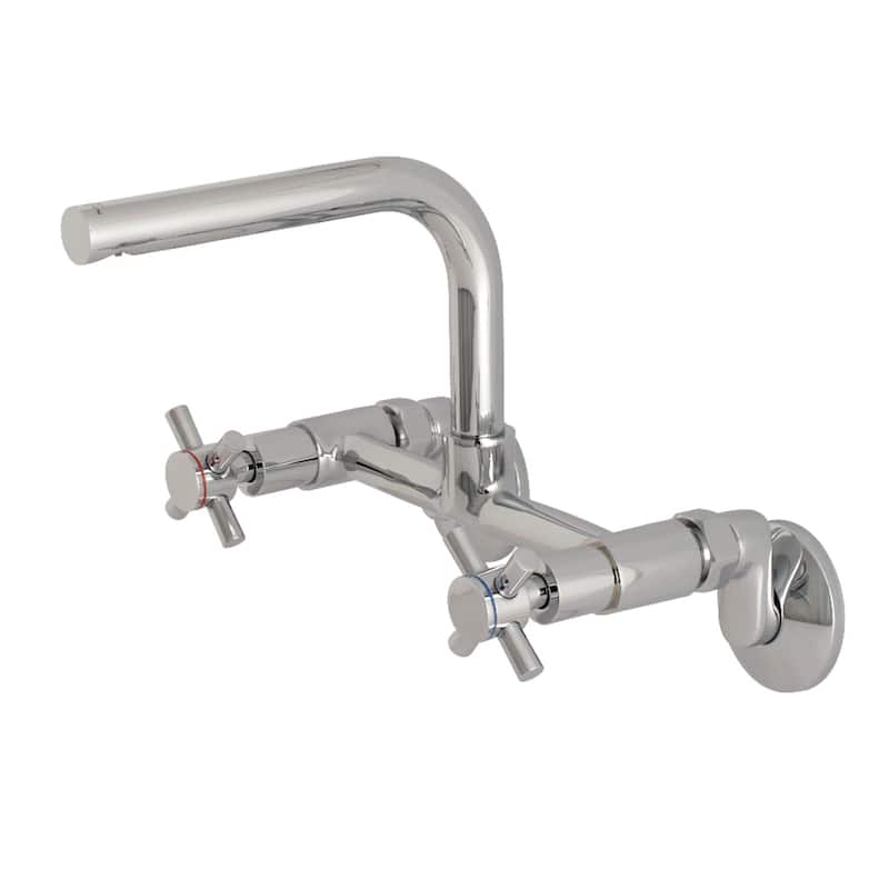 Kingston Brass Concord 8 in. Adjustable Center Wall Mount Kitchen Faucet
