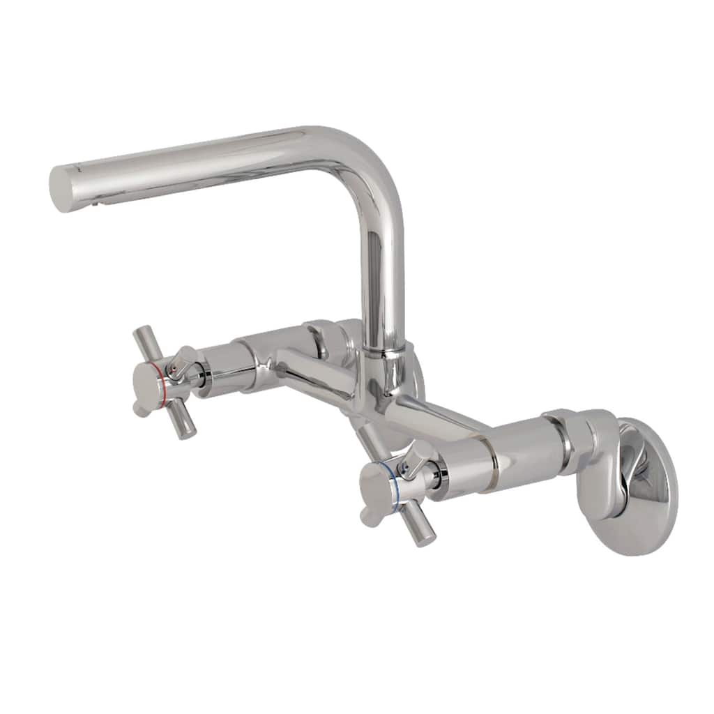 Kingston Brass Concord 8 in. Adjustable Center Wall Mount Kitchen Faucet