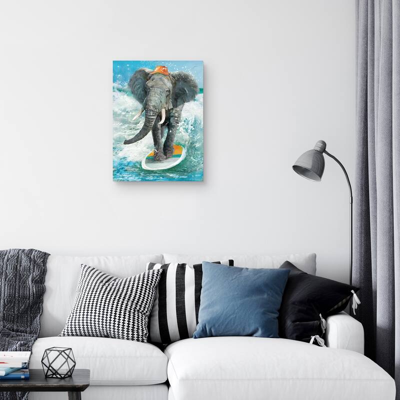 Surfing Safari by Studio Arts Canvas Art Print