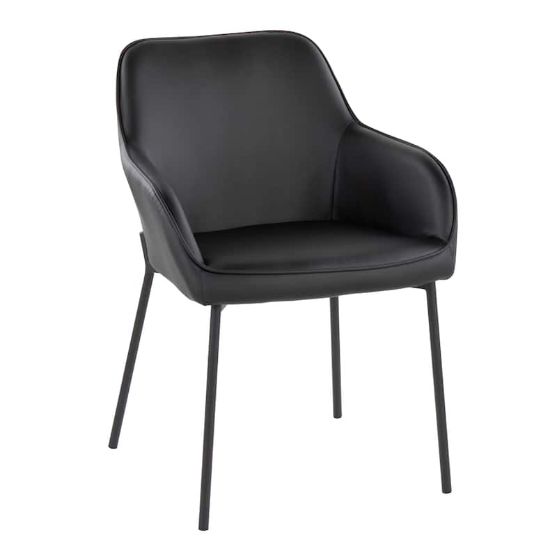 Carbon Loft Galotti Upholstered Dining Chair (Set of 2) - Black Faux Leather