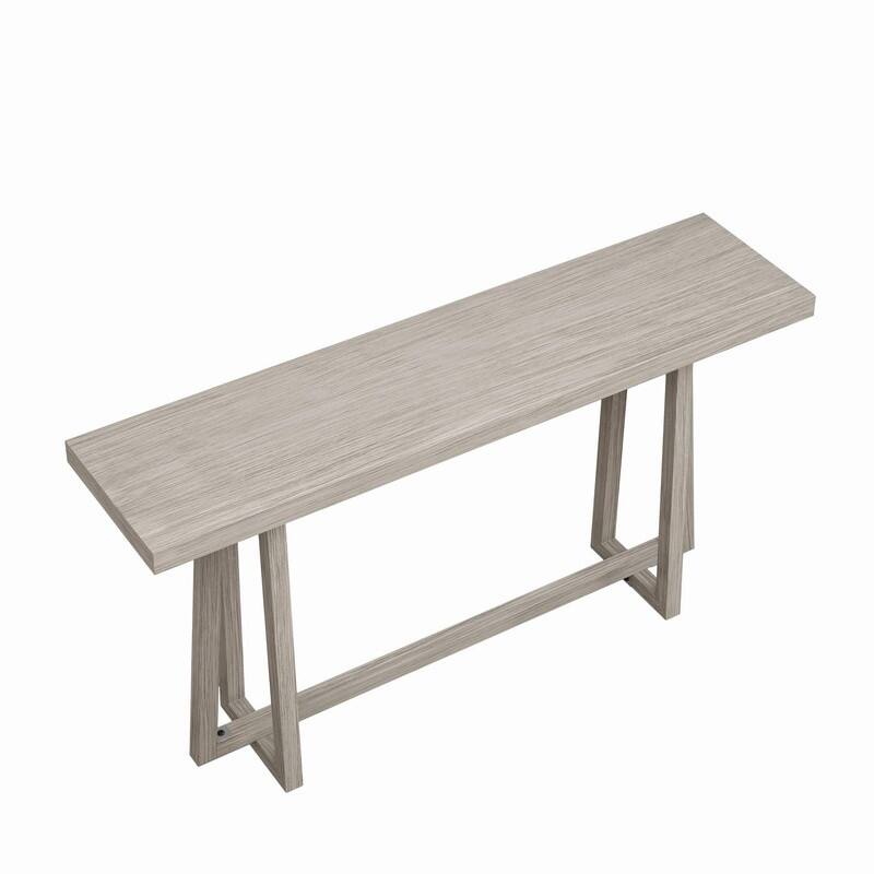 Stylish 60" Console Table, Rectangular Outdoor Entryway Table with Sturdy Construction for Hall Use