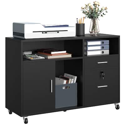 Moasis File Cabinet for Home Office Lateral Filing Cabinets with 2 Drawers
