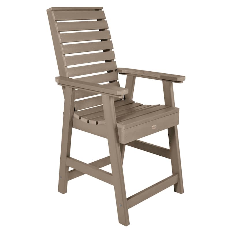 HIGHWOOD Weatherly Eco-friendly Outdoor Counter-Height Armchair - Woodland Brown