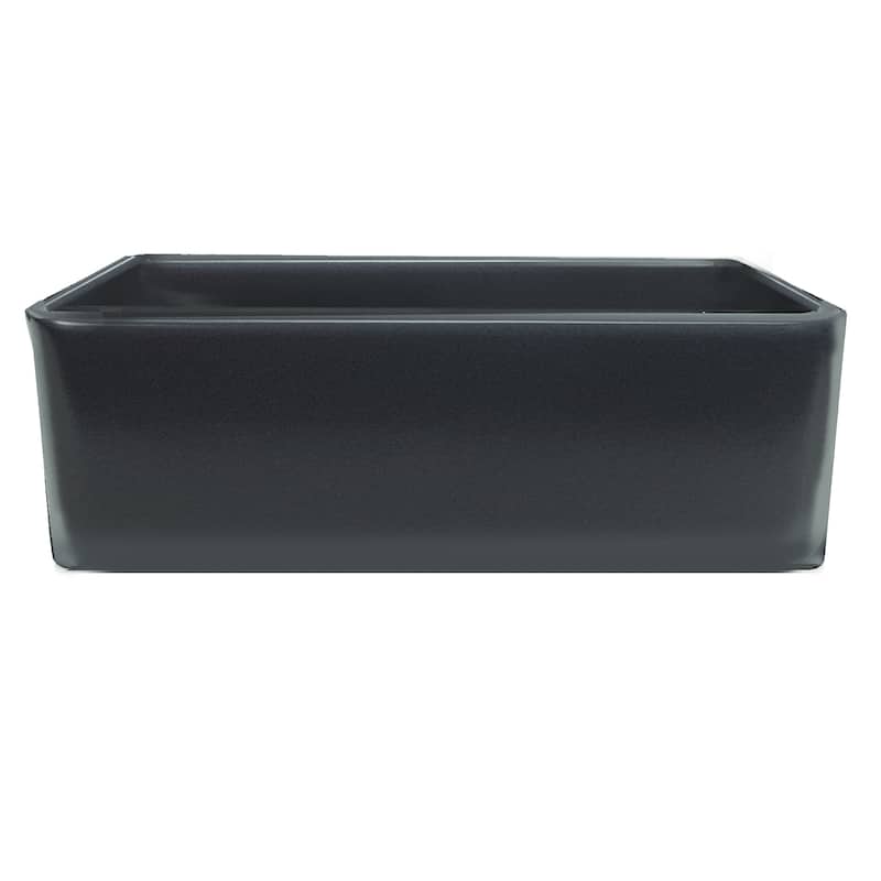 Highpoint Collection Grey 30-inch Single Bowl Fireclay Farmhouse Kitchen Sink - 30.25 x 18 x 10