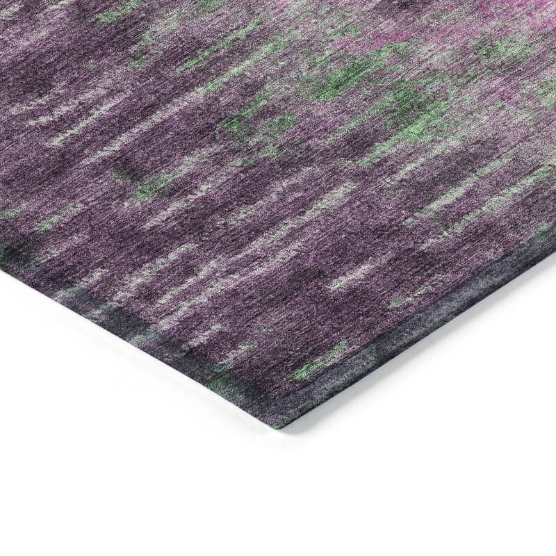 Machine Washable Indoor/ Outdoor Contemporary Ombre Chantille Rug