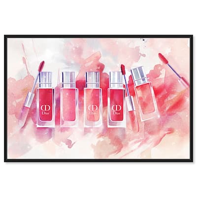 Lip Gloss Splash Canvas by Art Remedy