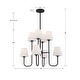 preview thumbnail 6 of 6, Keenan 8 Light Black Forged Chandelier - 28"W x 22.5"H