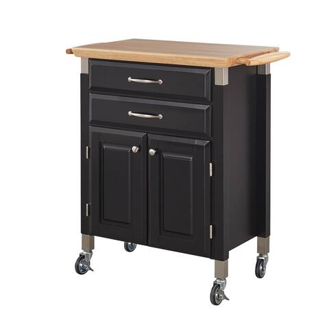 Homestyles Dolly Madison Kitchen Cart with Wood Top