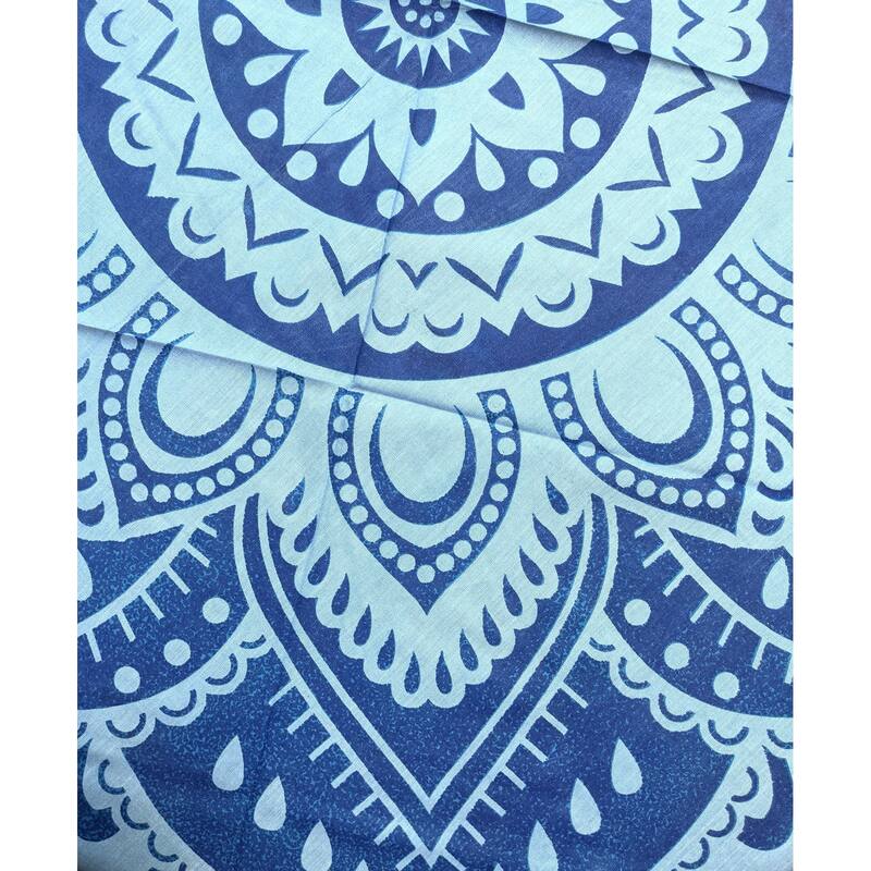 Cotton Floral Heart Medallion Tablecloth Round - 81 inches