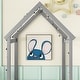 preview thumbnail 18 of 16, Twin House-shaped Roof Headboard Floor Bed (without slats) for Small Space, Living Room, Bedroom, Apartment
