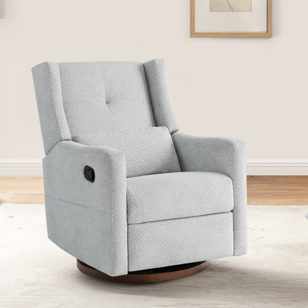Spruce & Spring Lincoln Manual Swivel Glider Recliner with Lumbar Pillow