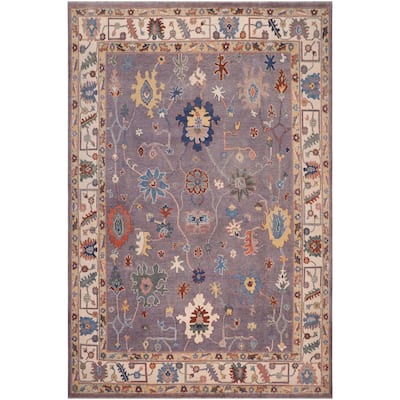Bohemian Kazak Albert Gray/Natural Wool Rug - 8'1'' x 9'5''