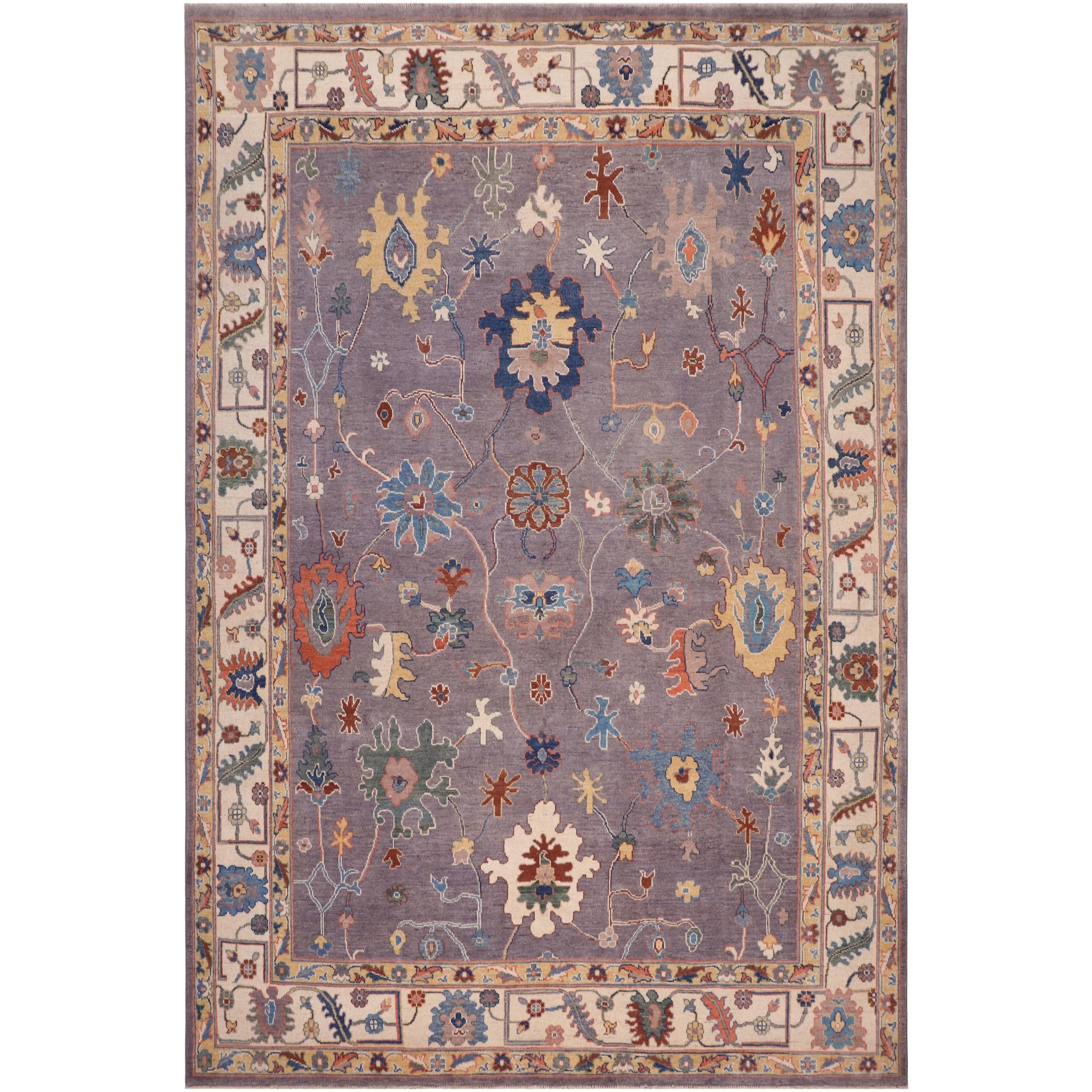 Bohemian Kazak Albert Gray/Natural Wool Rug - 8'1'' x 9'5''