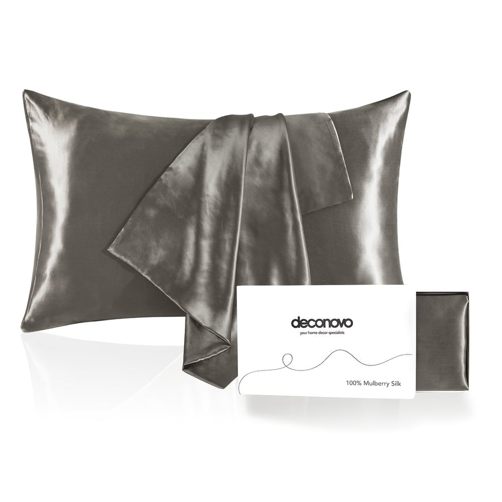 Deconovo 100% Pure Mulberry Silk Pillowcase With 22 Momme 6A High Grade Fibers