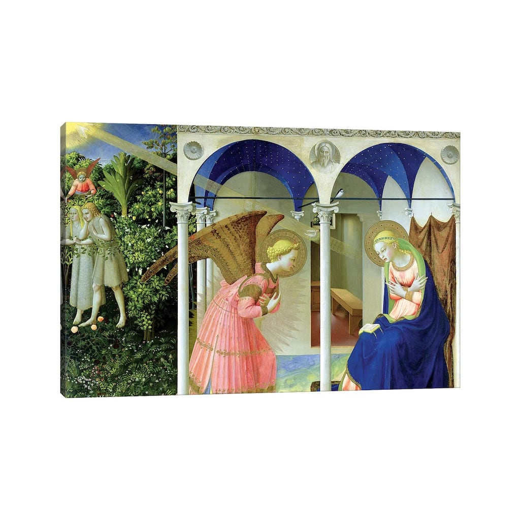 iCanvas "The Annunciation, Convent of Santo Domenico in Fiesole, 1426 (Museo del Prado)" by Fra Angelico Canvas Print