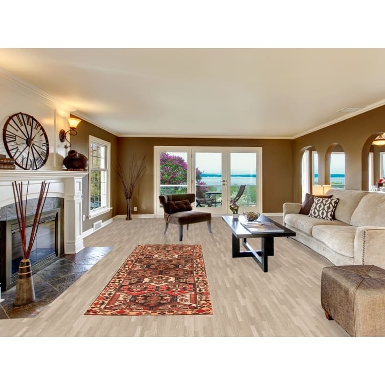 Hand Knotted Oriental 100% Wool Carpet Traditional Geometric Oranges & Rust Bakhtiari Runner Rug - 9' 6'' X 3' 4''