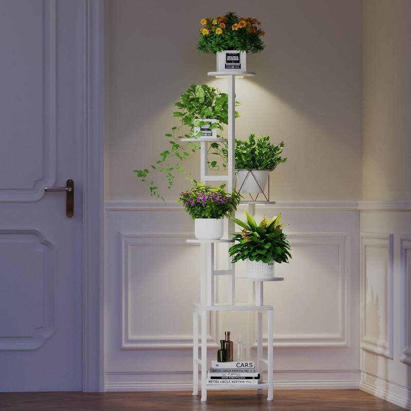 Plant Stand Indoor with Grow Light - 11 x 11 x 50 inches