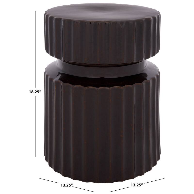 SAFAVIEH Home Rivy, 18-inch, Ceramic Garden Stool - 13"W x 13"D x 18"H