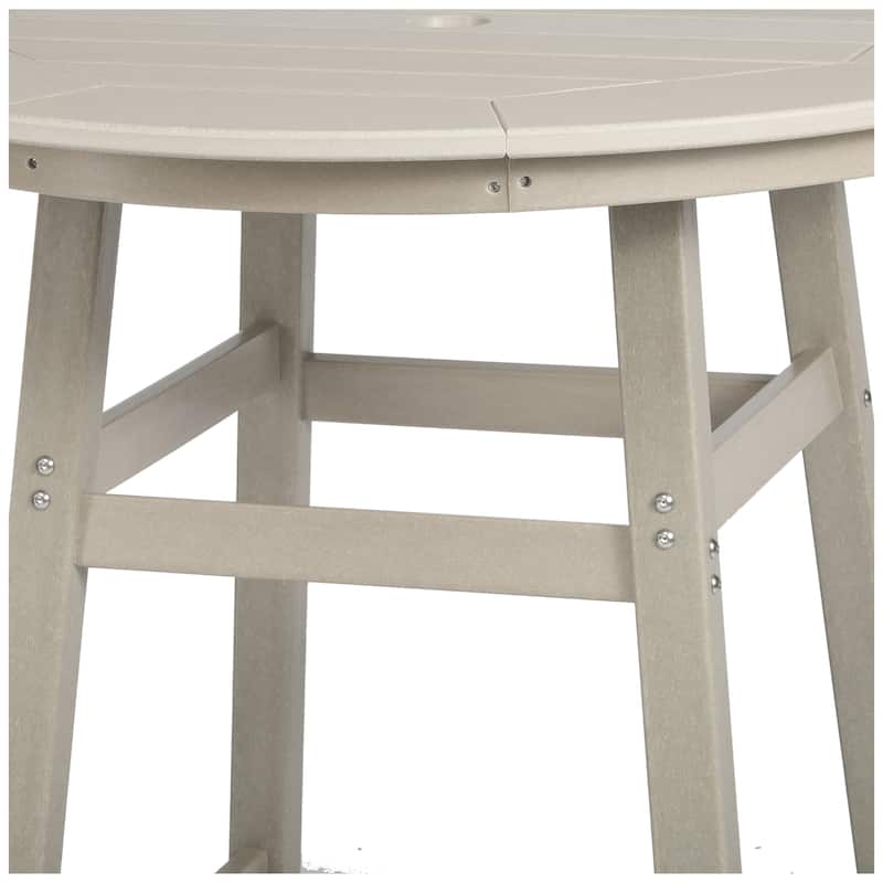 Polytrends Laguna Hdpe All Weather Outdoor Patio 35" Round Bar Table