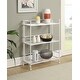 preview thumbnail 18 of 32, Porch & Den Ferdinand 3-Tier Wide Folding Metal Shelf White