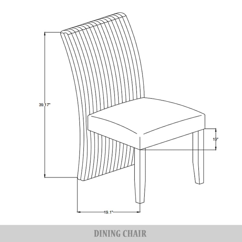 CraftPorch Corduroy Mid-Century Modern 4 Piece Dining Chair