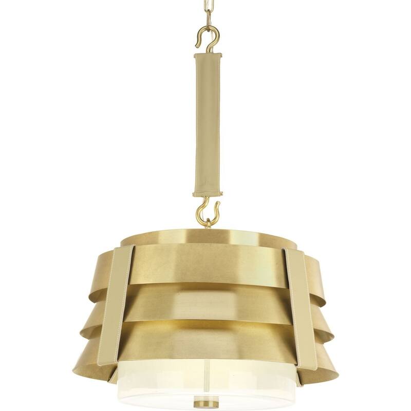 POINT DUME® Sandbar Collection Brushed Brass Pendant - 21.25 in x 21.25 in x 14.875 in