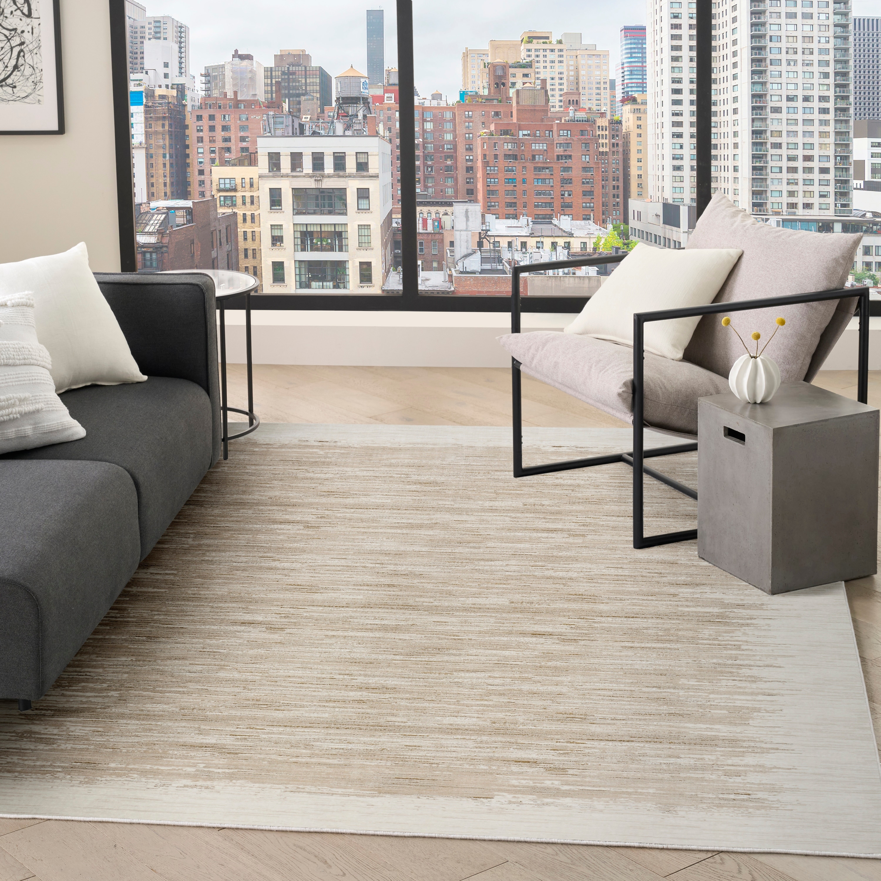 DKNY Grand Street Indoor only Abstract Area Rug
