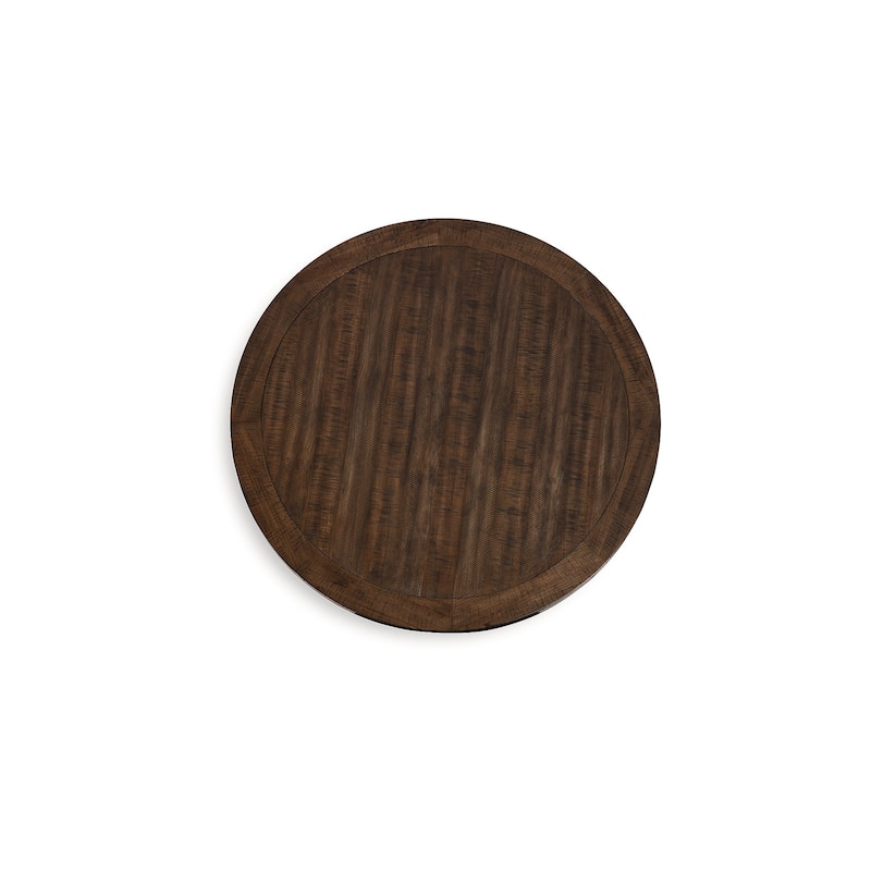 Signature Design by Ashley Valebeck Black/Dark Brown Counter Height Dining Table - 48" W x 48" D x 36" H