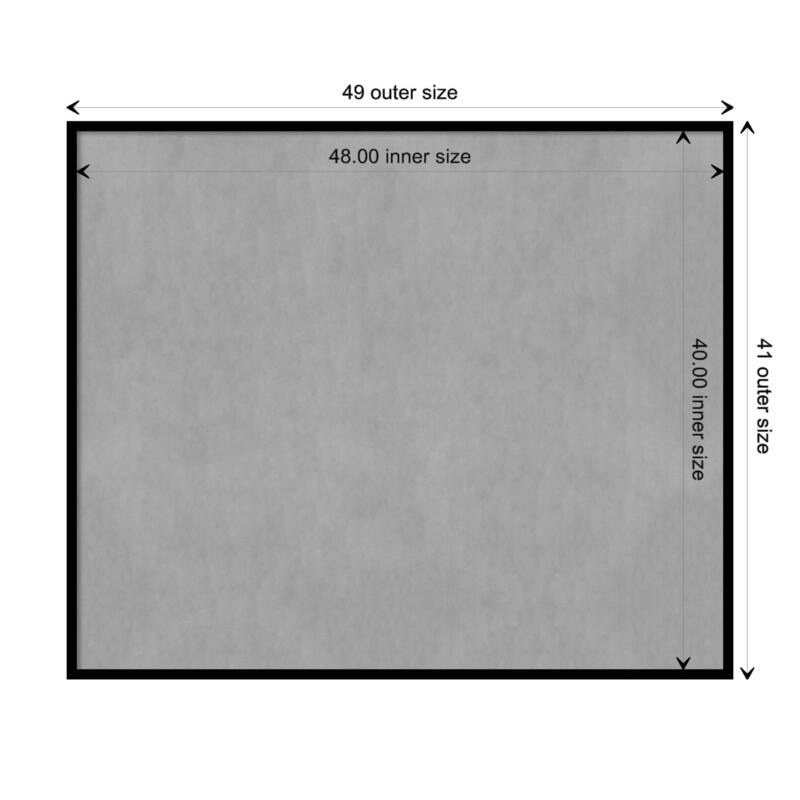 Amanti Art Black Gallery Deep Framed Magnetic Board - Board Size 48x40