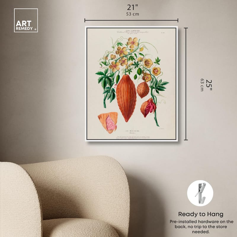 Momordica Exotic Floral Flore Canvas by Art Remedy