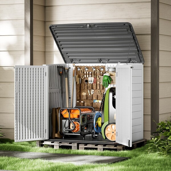 4.5 ft x 2.9 ft Horizontal Resin Outdoor Storage Shed, Waterproof