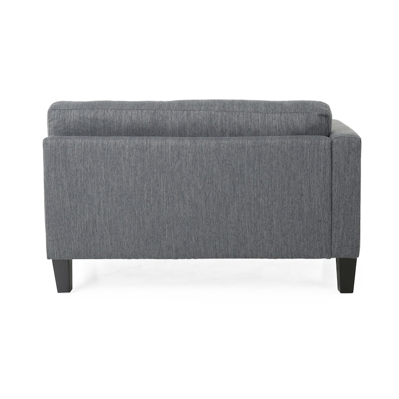 Fabric Upholstered Sofas Small Space Loveseat Sofas Lounge Armrest Couch w/ Wood Legs 101" Long Couches for Living Room
