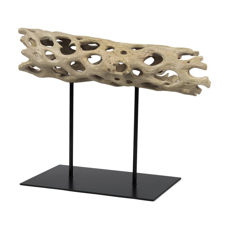 Dwell Cholla Wood Resin Decorative Object - 17.3L x 7.1W x 12.4H