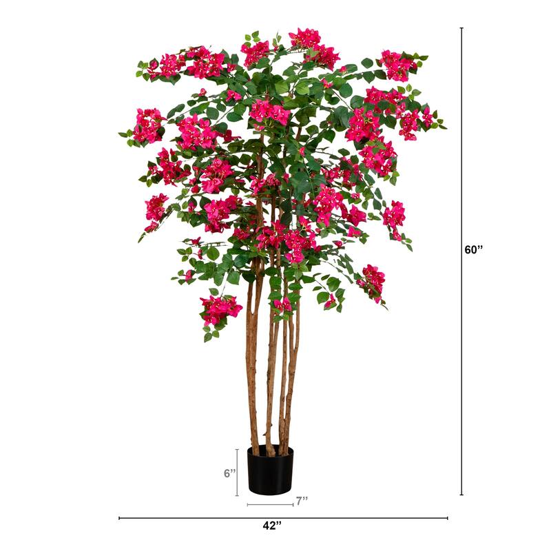 5-ft Artificial Deluxe Bougainvillea Tree - Green