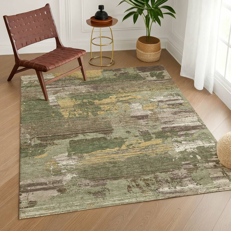 Machine Washable Indoor/ Outdoor Chic Veta Chantille Rug