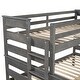 preview thumbnail 5 of 10, Grey Twin XL over Queen Bunk Bed with Detachable Design and Safety Features for Bedroom