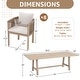 preview thumbnail 3 of 9, 9 - Piece Wooden Outdoor Dining Set with Cushions